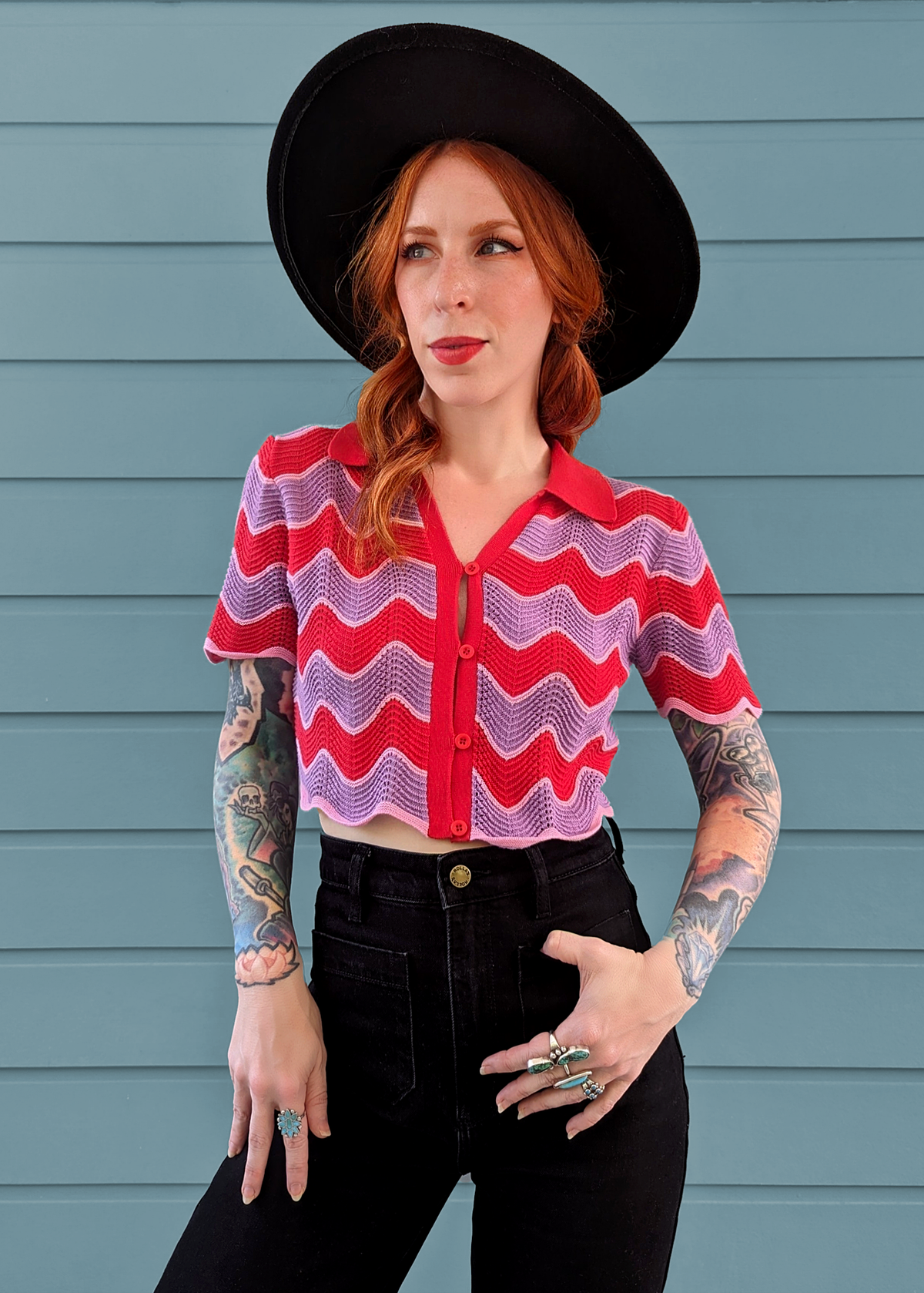 Love Street Pointelle Knit Top ✿ Organic Cotton