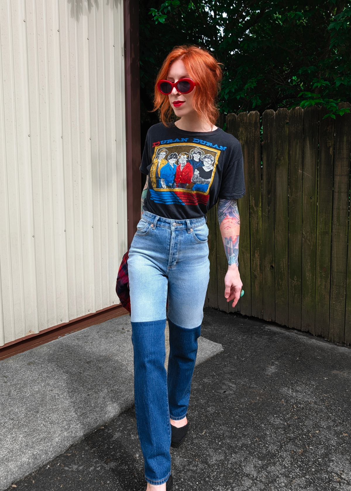 Rolla's Jeans Original Straight Leg in Brent Splice Patchwork
