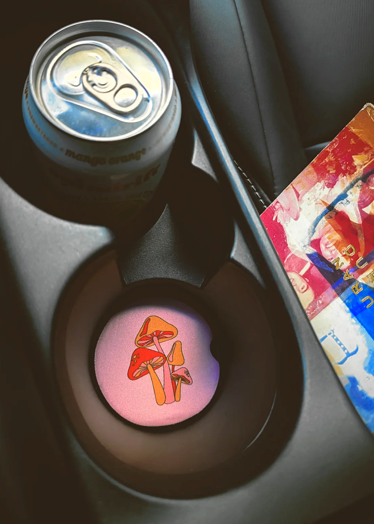 Groovy Mushroom Car Coasters (Set of 2)