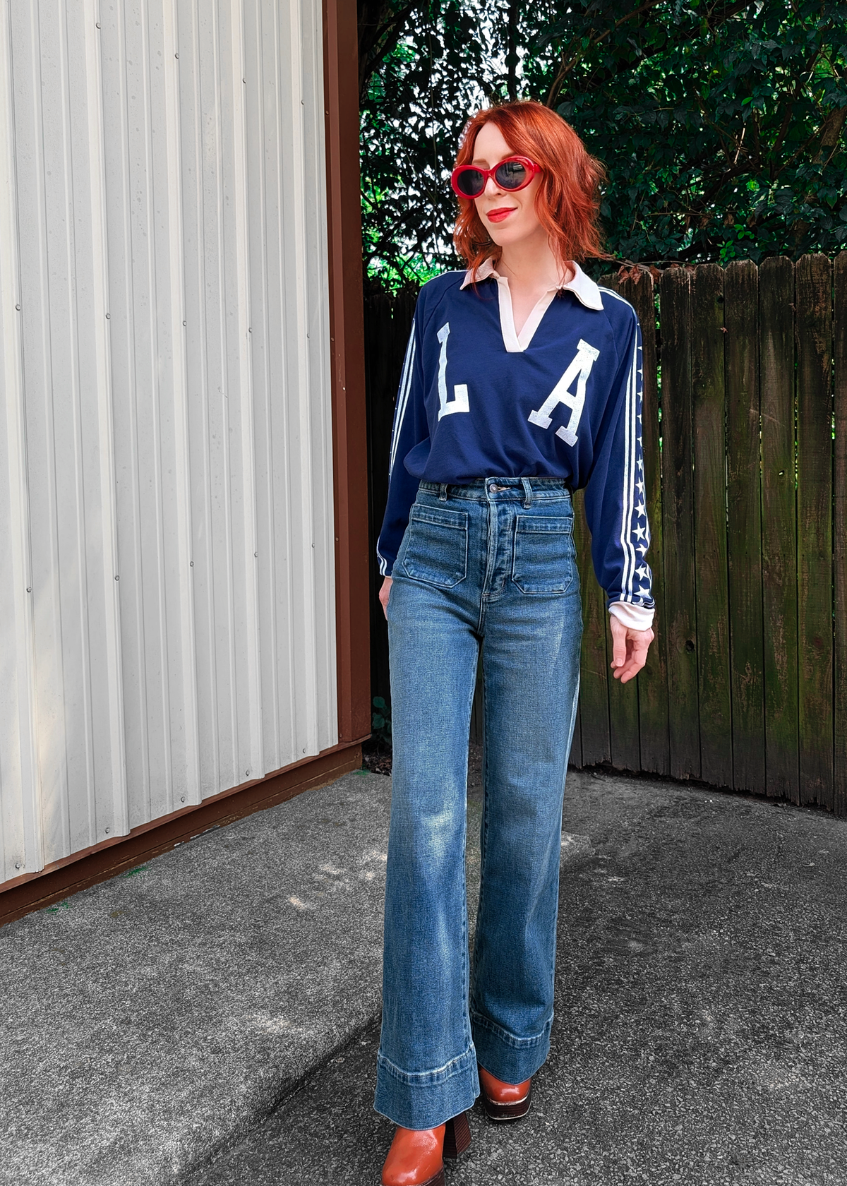 Dakota Vintage Wash Wide Leg Sailor Jean <br> <i> ankle length </i>