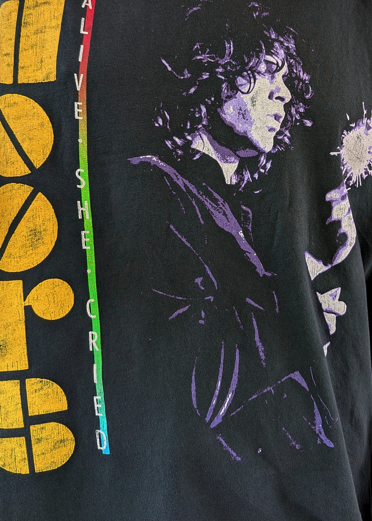 Daydreamer LA The Doors Jim Morrison Alive She Cried One Size Oversized Tee. Made in California and officially licensed