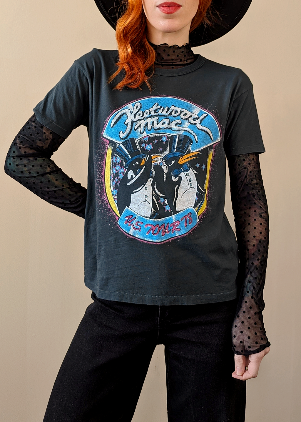 Fleetwood Mac US Tour '78 Penguins Ringer Tee by Daydreamer LA