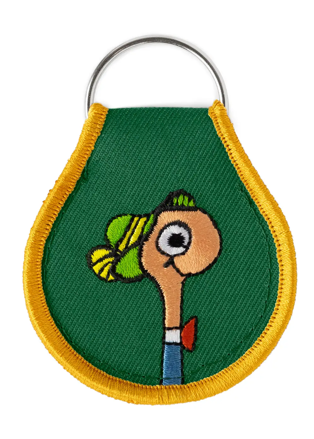 Lowly Worm Embroidered Patch Keychain