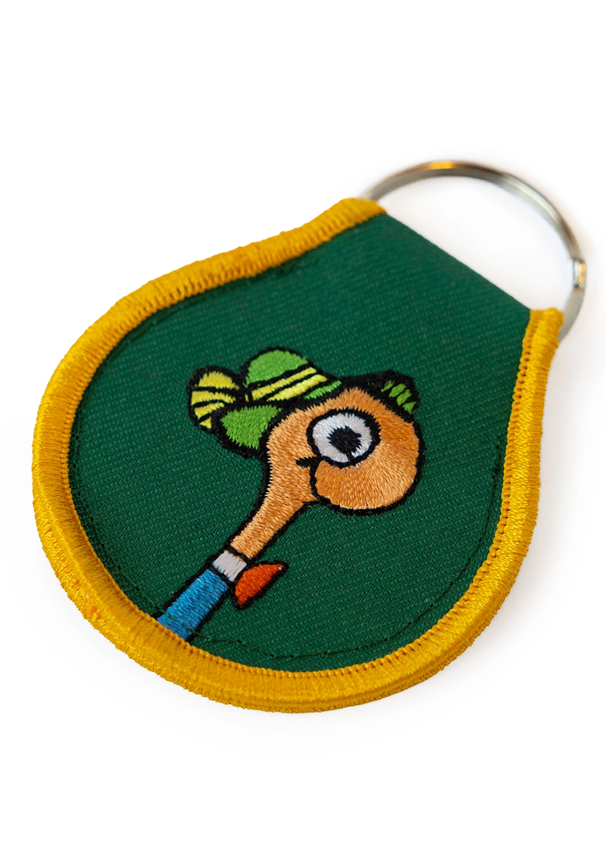 Lowly Worm Embroidered Patch Keychain