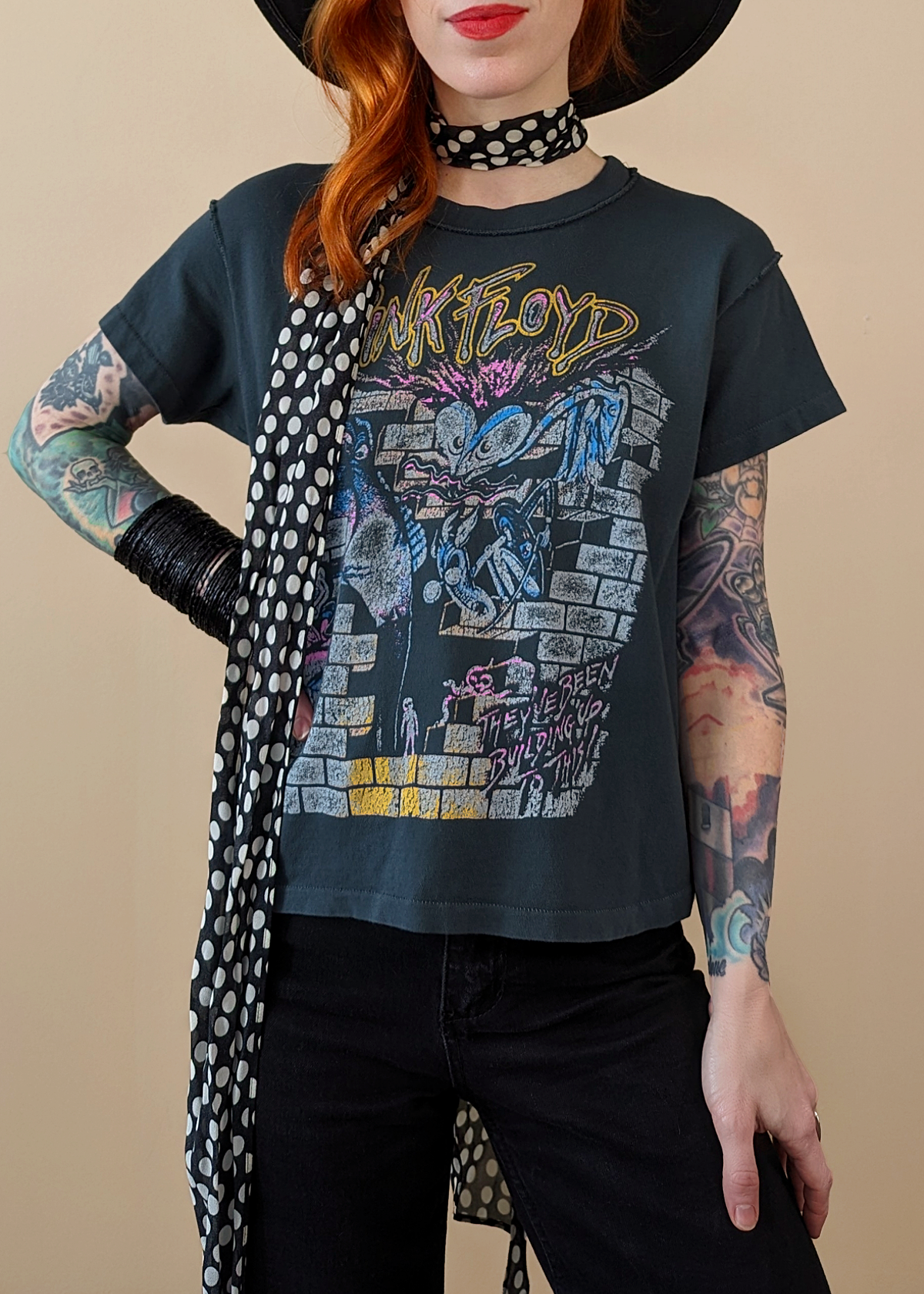 Pink Floyd Building Up The Wall Girlfriend Tee