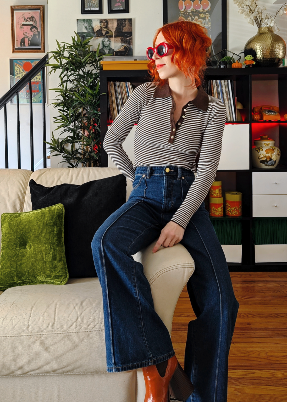Pacific Blue Wide Leg Sailor Scoop Jean <br> <i> ankle length </i>