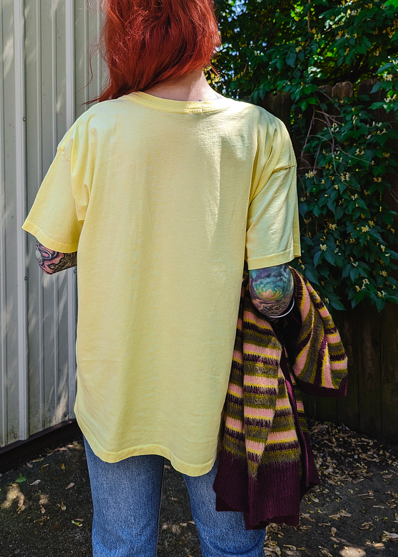 Nirvana In Utero Oversized Merch tee in Yellow Mist by Daydreamer LA. Made in California, USA, and officially licensed