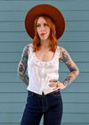 To The Shore Eyelet Top