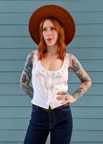 To The Shore Eyelet Top