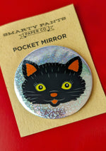 Black Cat Mini Pocket Mirror