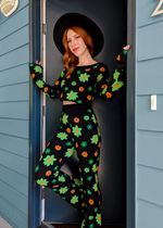 Midnight Garden Knit Flares