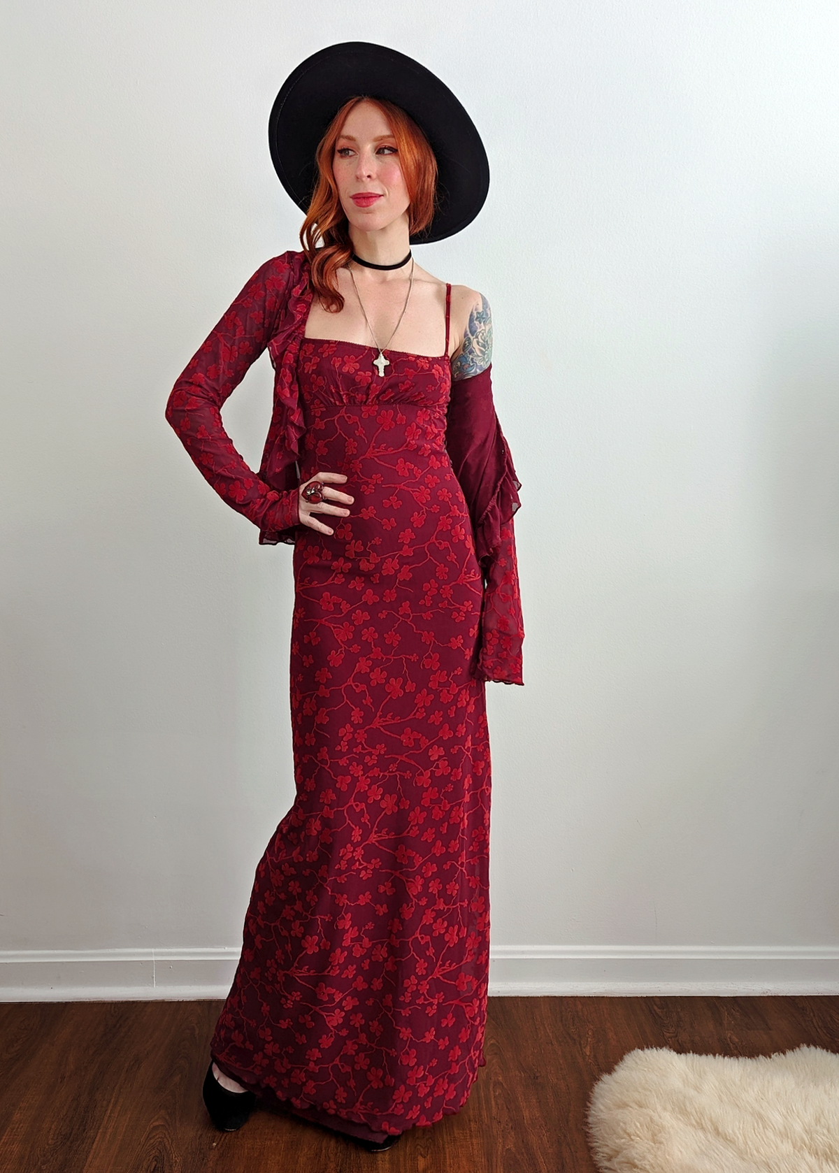 Velvet maxi slip dress best sale