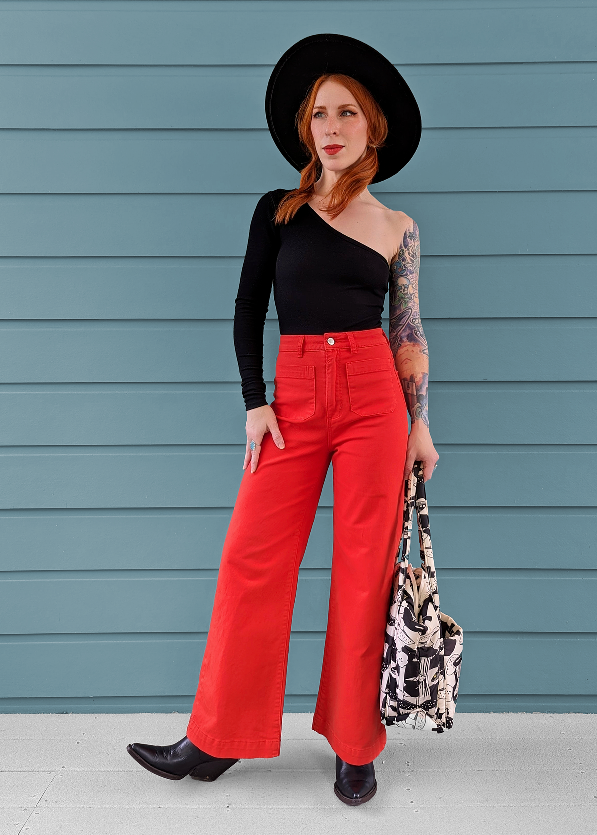 Blood Orange Sailor Flare Jeans By Rolla's – Black Salt