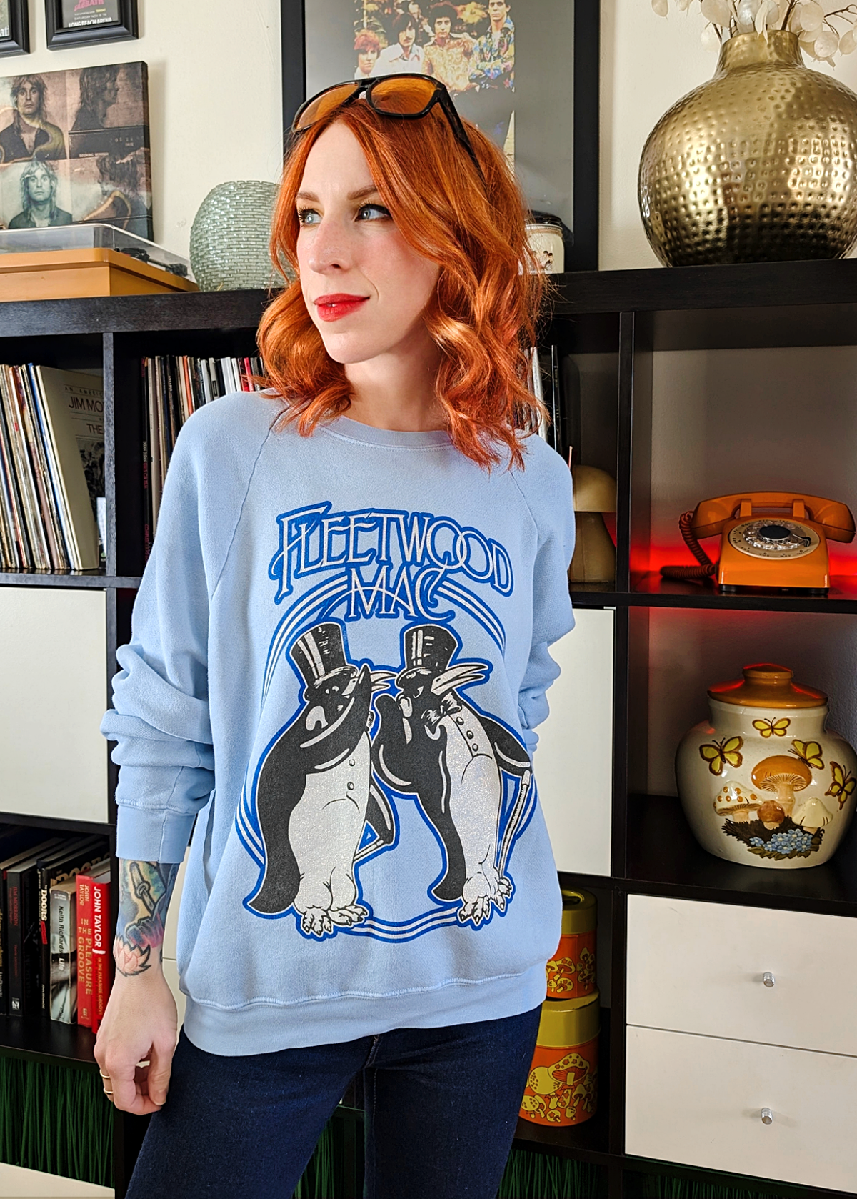 Fleetwood Mac Glitter Penguins Raglan Sweatshirt