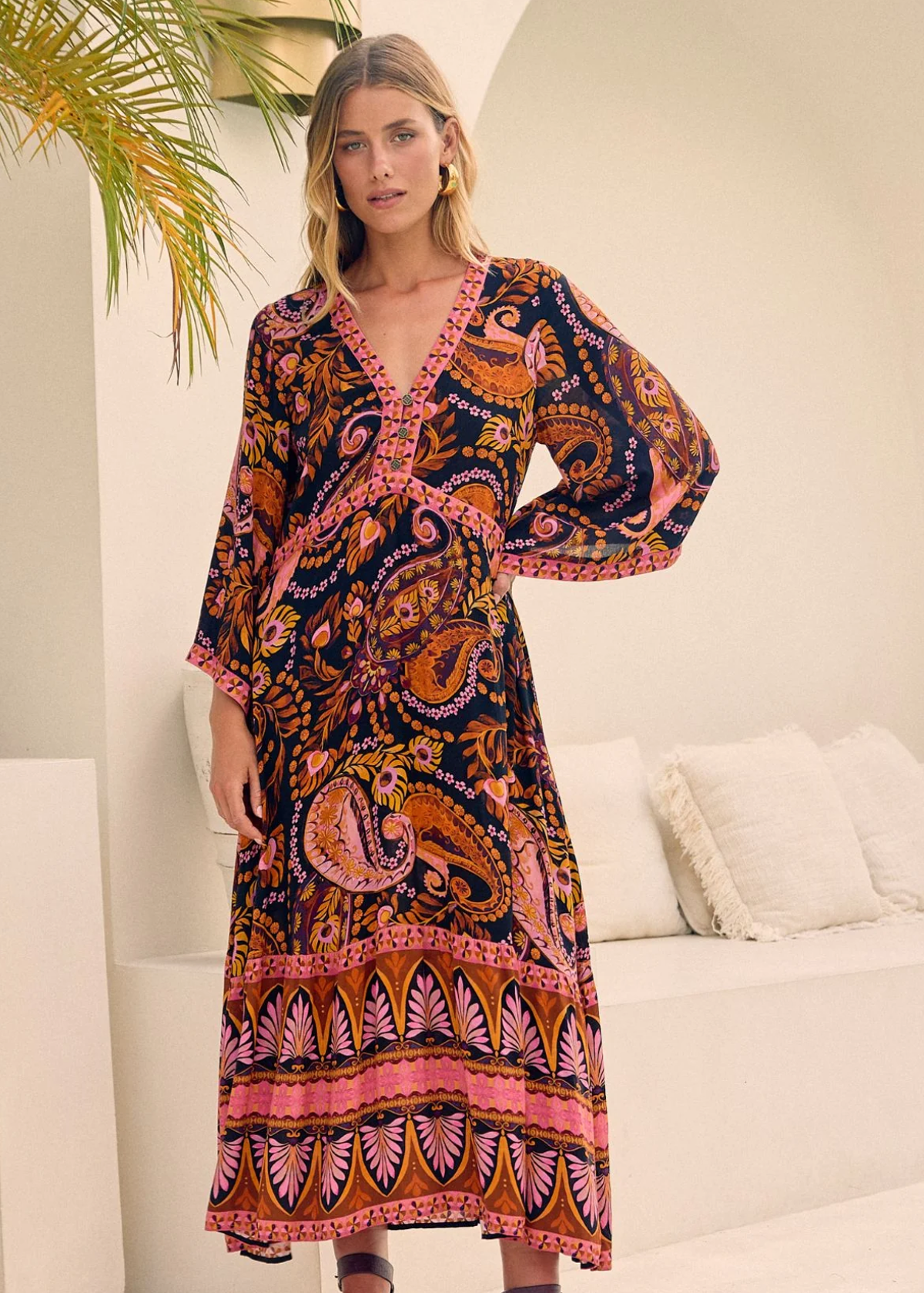Pink Noir Empire Midi Length Dress by Nine Lives Bazaar US 2 / aus 6 Pink Noir Empire Midi Length Dress by Nine Lives Bazaar US 2 / aus 6