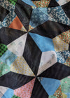 Star Quilt Mesh Mock Neck Top