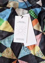 Star Quilt Mesh Mock Neck Top