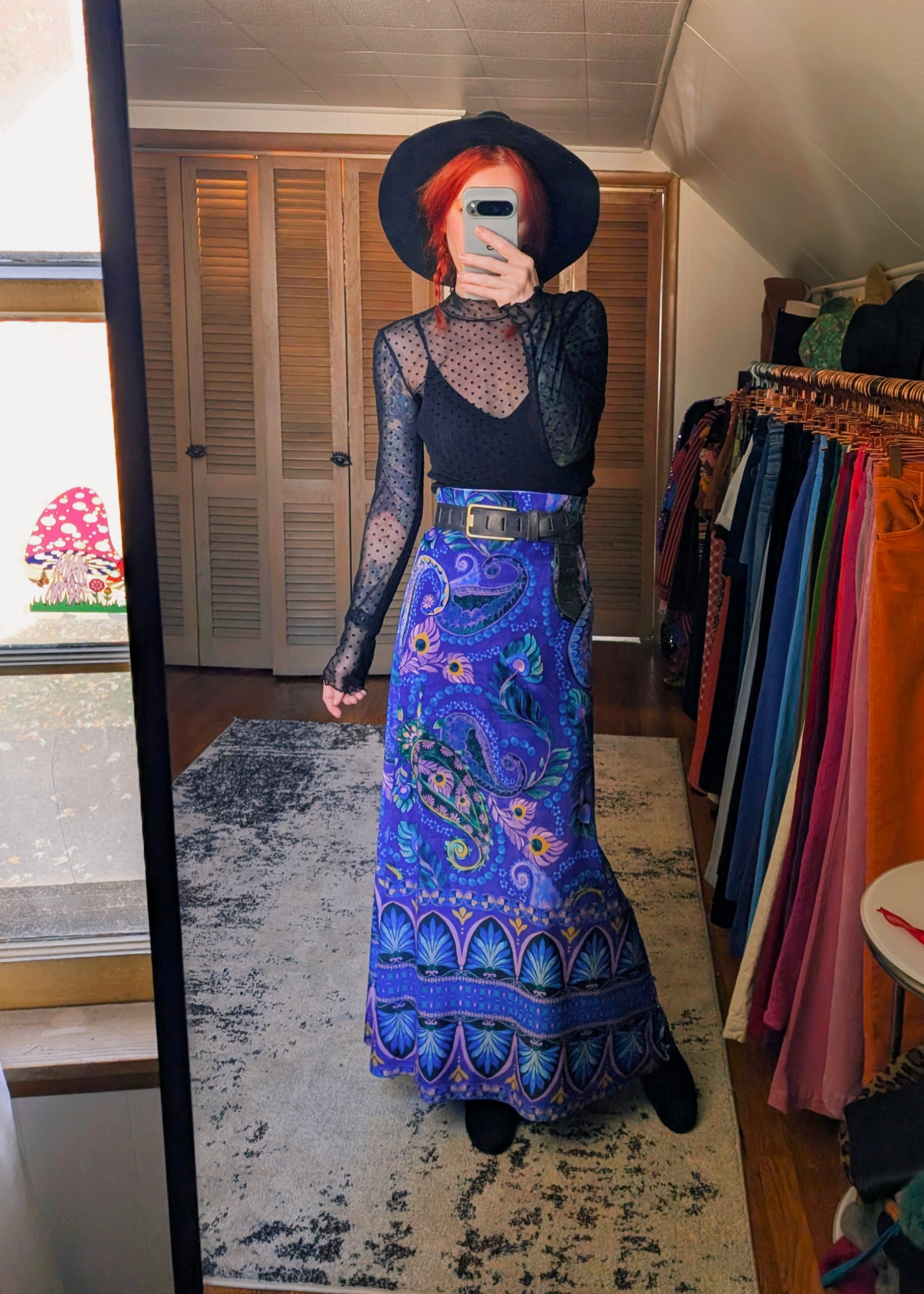 Mystic Lagoon Sinead Velvet Maxi Skirt by Nine Lives Bazaar