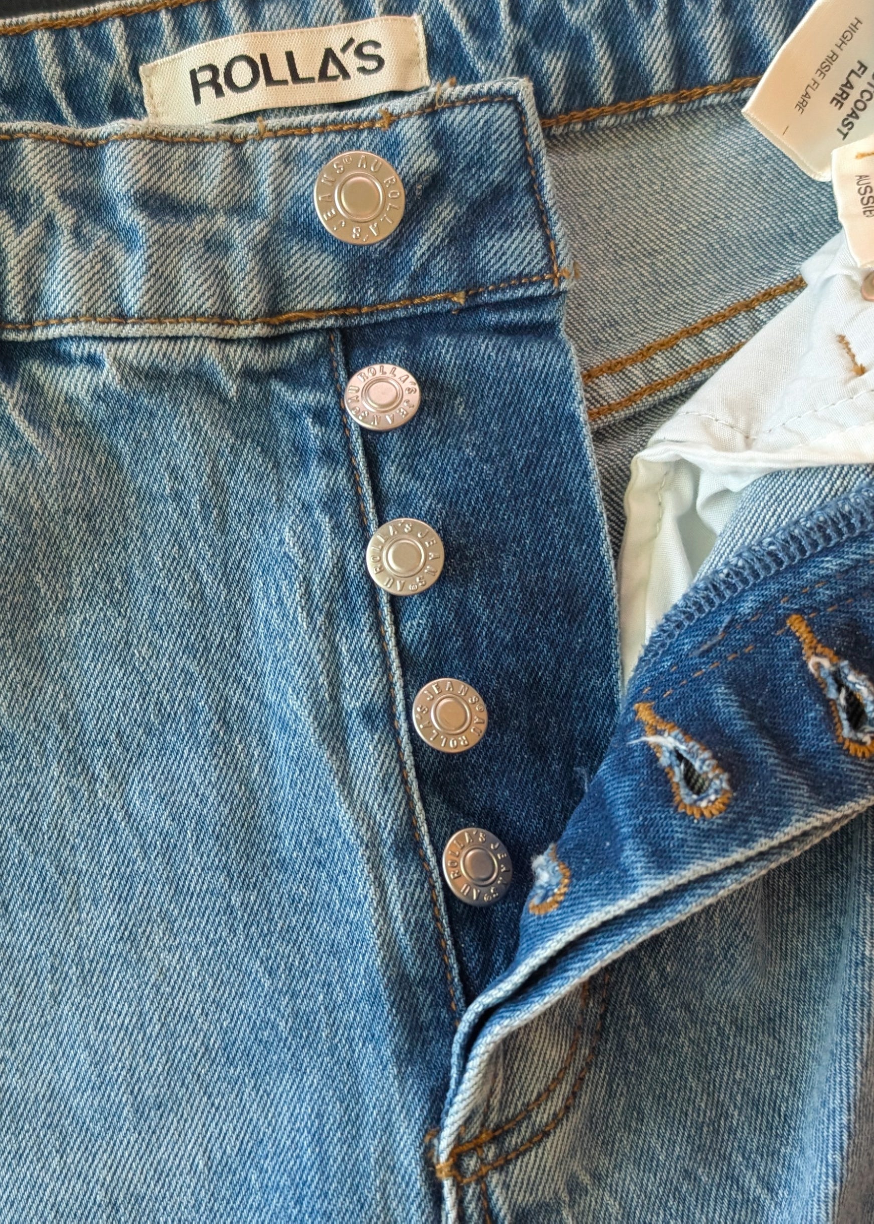 70s Inspired Light Blue Denim Brent Splice Patchwork Eastcoast