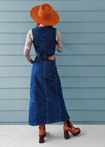 Mediterranea Denim Midi Skirt