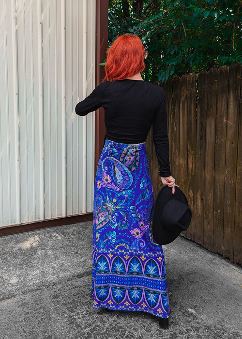 To The Shore Eyelet Midi Skirt