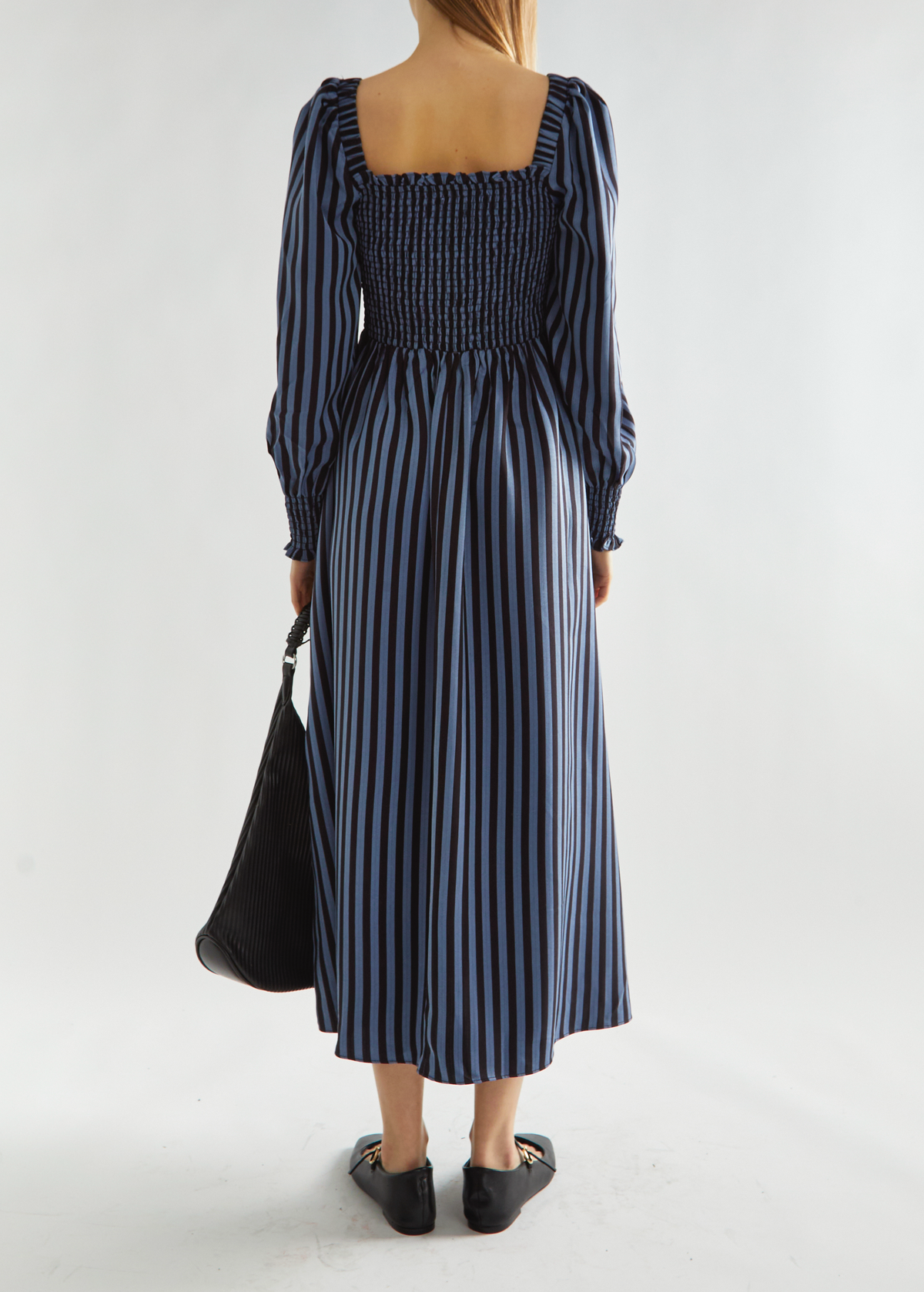 black and blue striped dress Vampire Blues Stripe Midi Dress