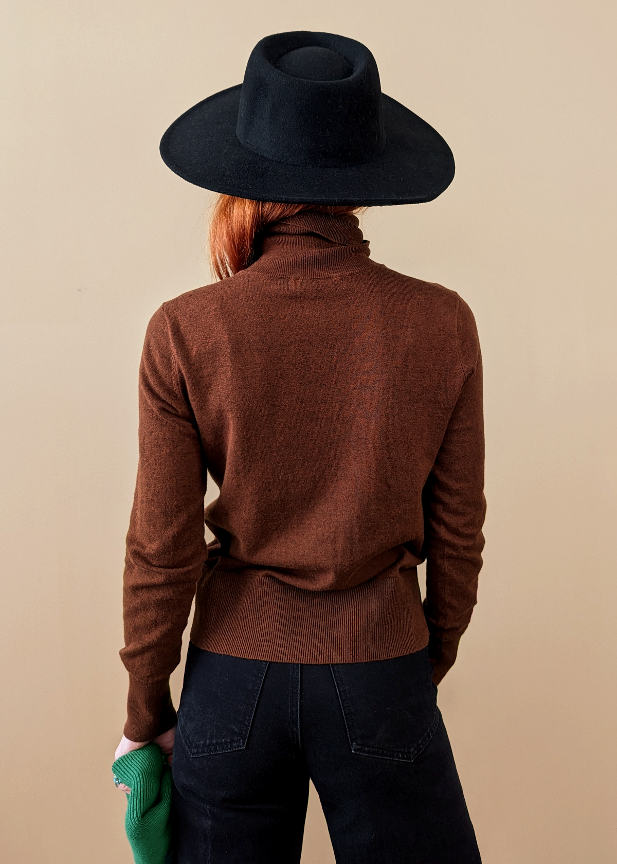 Nice Things by Paloma S Puzzle Turtleneck sweater in brown 70s vibes
