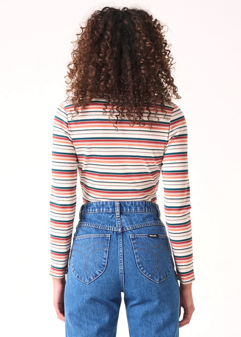 Dazed Stripe Baby Rib Long Sleeve Tee