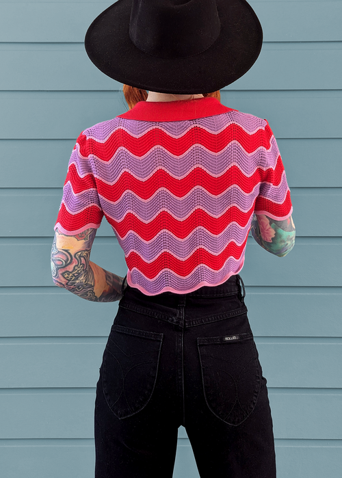 Love Street Pointelle Knit Top