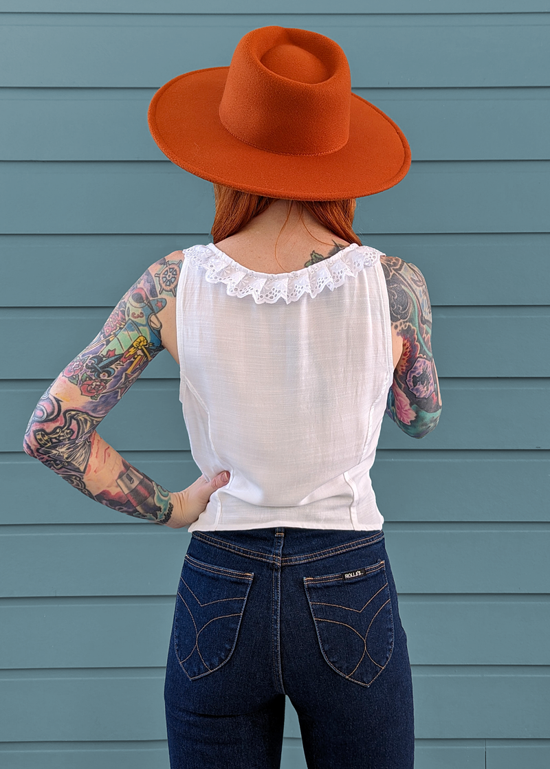 To The Shore Eyelet Top
