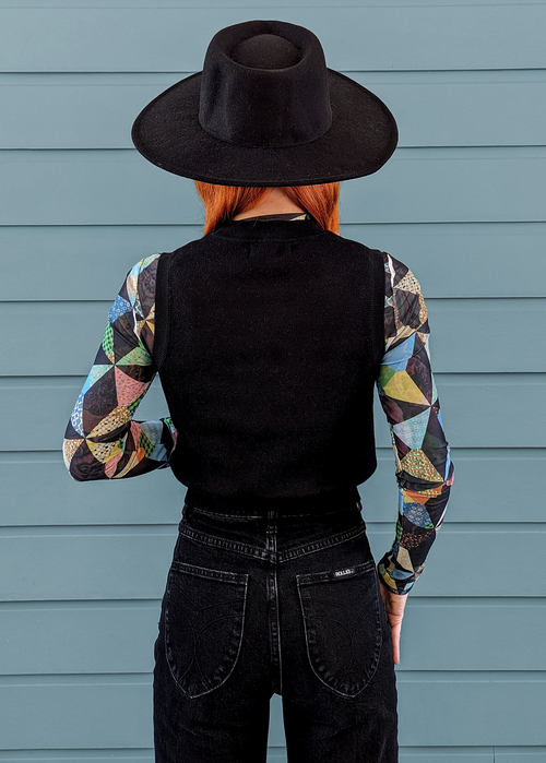Fleur Crochet Flower Knit Vest
