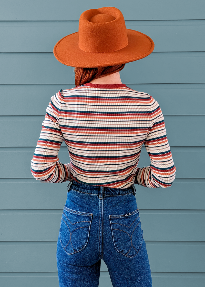Dazed Stripe Baby Rib Long Sleeve Tee