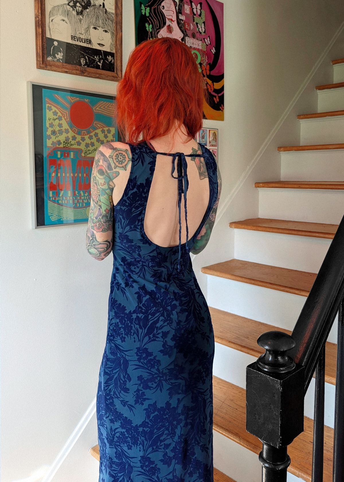 90s style maxi dresses Vintage 90s Muted Floral Maxi Dress main image 1