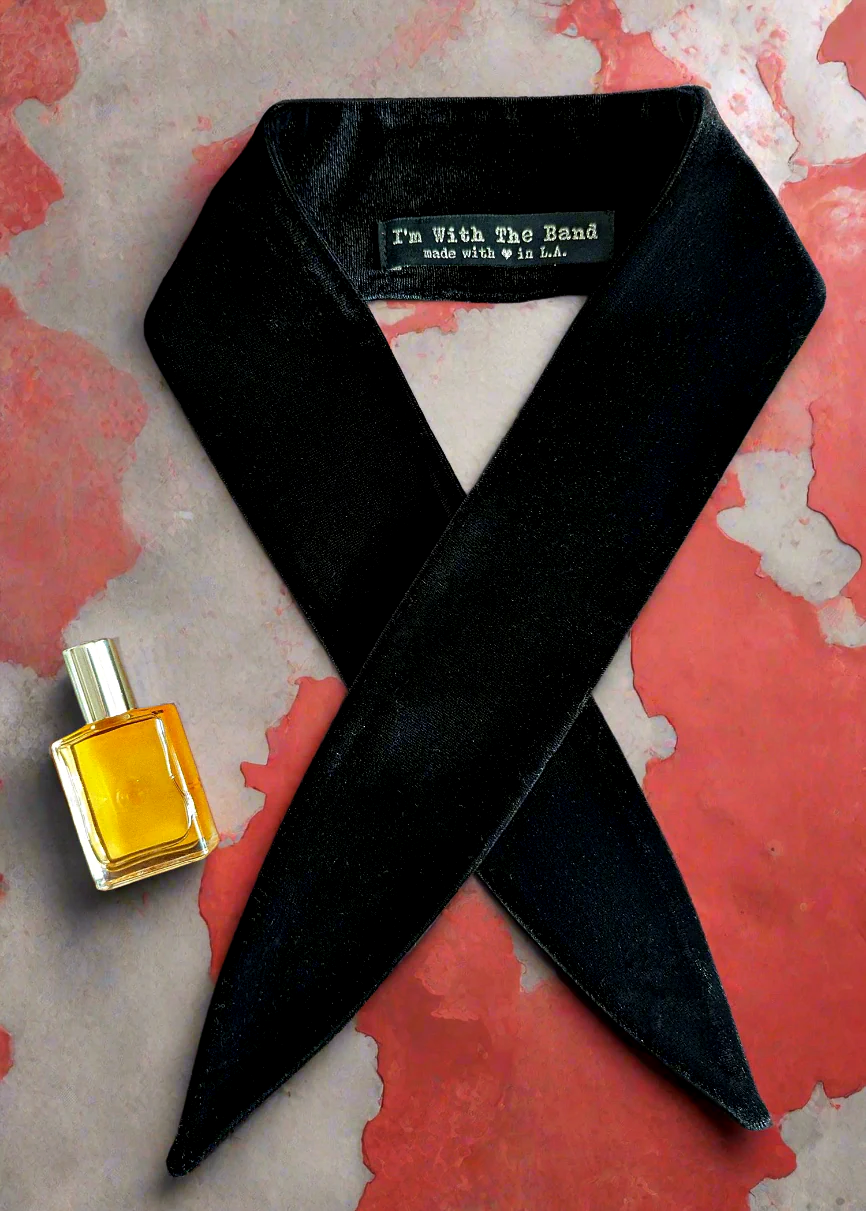 The Ozzy Black Velvet Scarf Tie