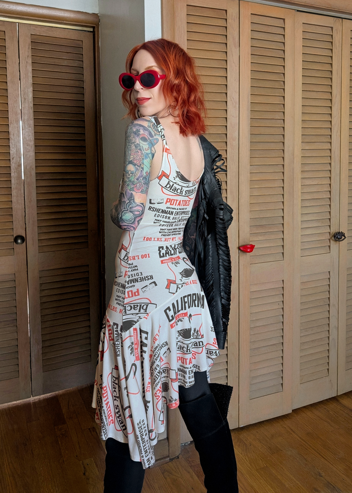 potato sack dress Marilyn Monroe's Dress: A Sewing Journey decreasing as you go Potato Sack Novelty Dress