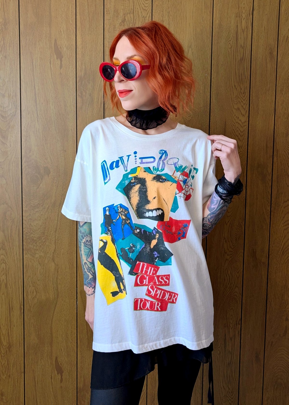 David Bowie Glass Spider Tour Oversized Merch Tee