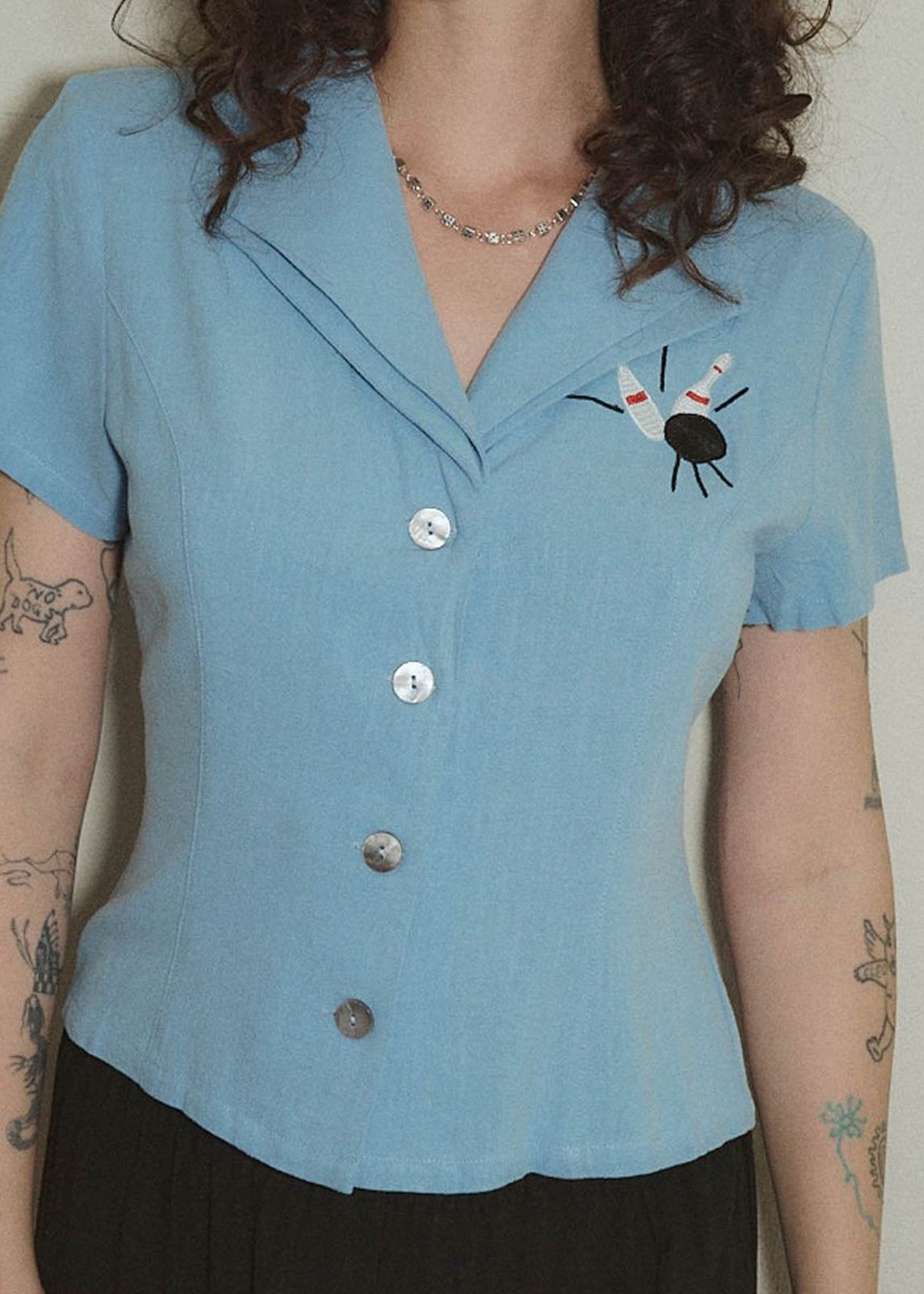 Cotton Linen Double Collar Bowling Blouse <br> <i> Coming soon! </i>