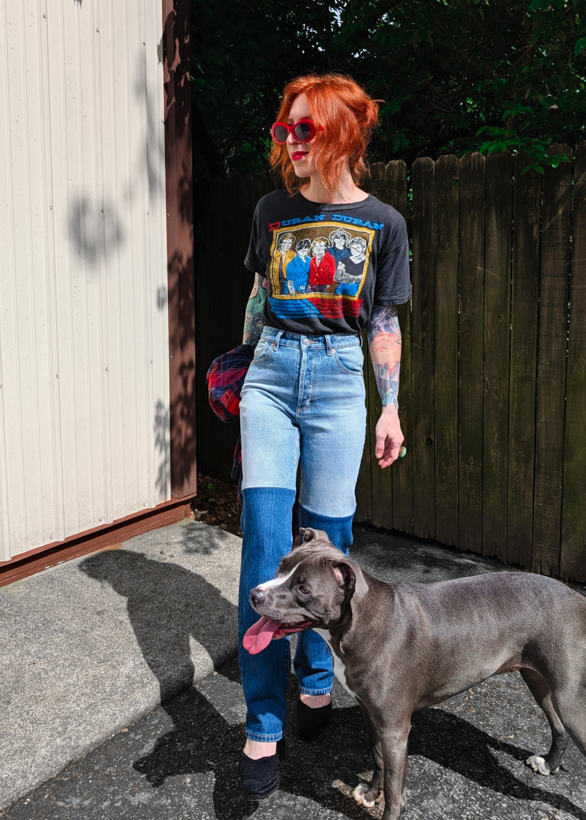 Rolla's Jeans Original Straight Leg in Brent Splice Patchwork