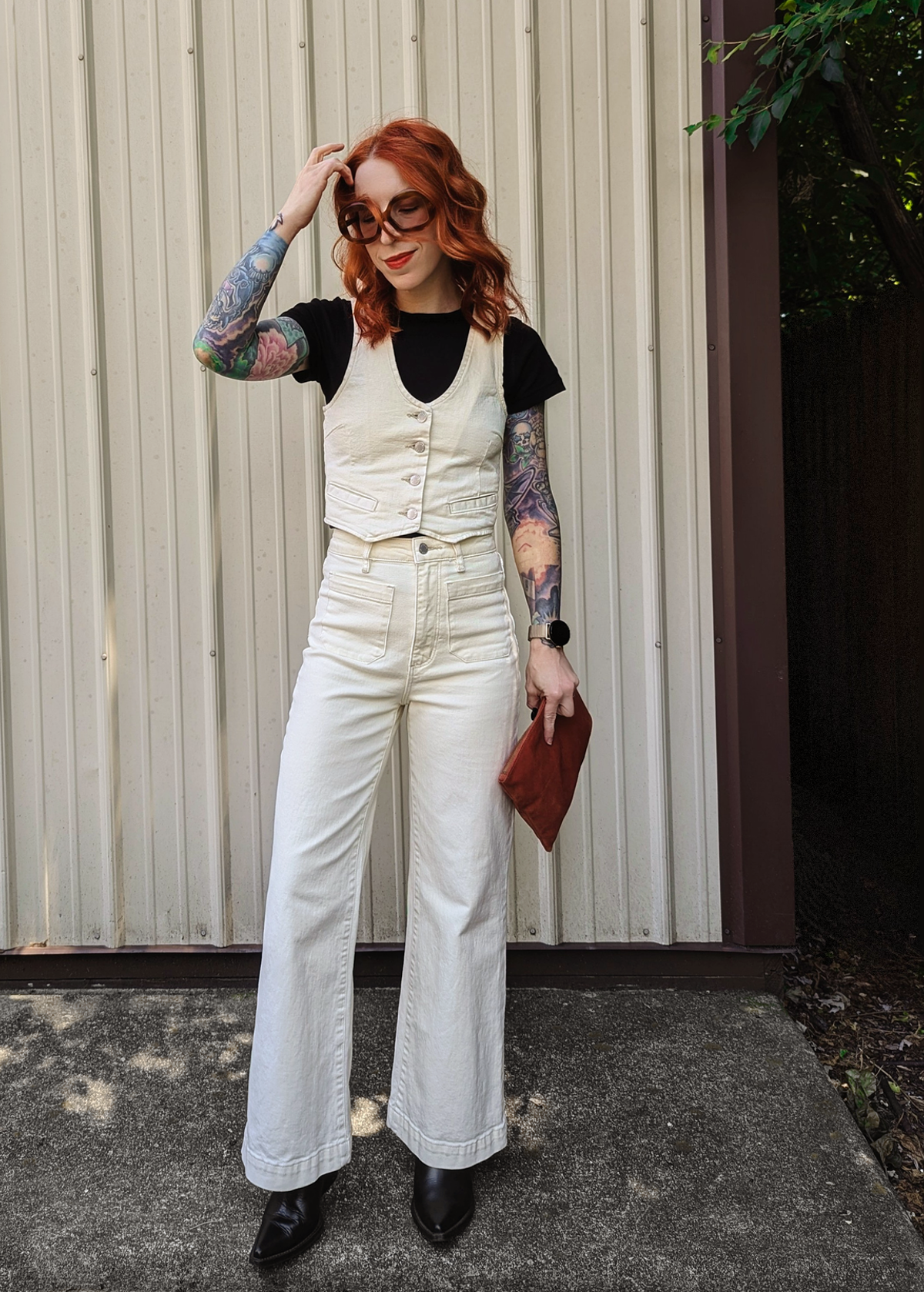 Rolla's Buttercream Sailor Wide Leg Ankle Length Jean