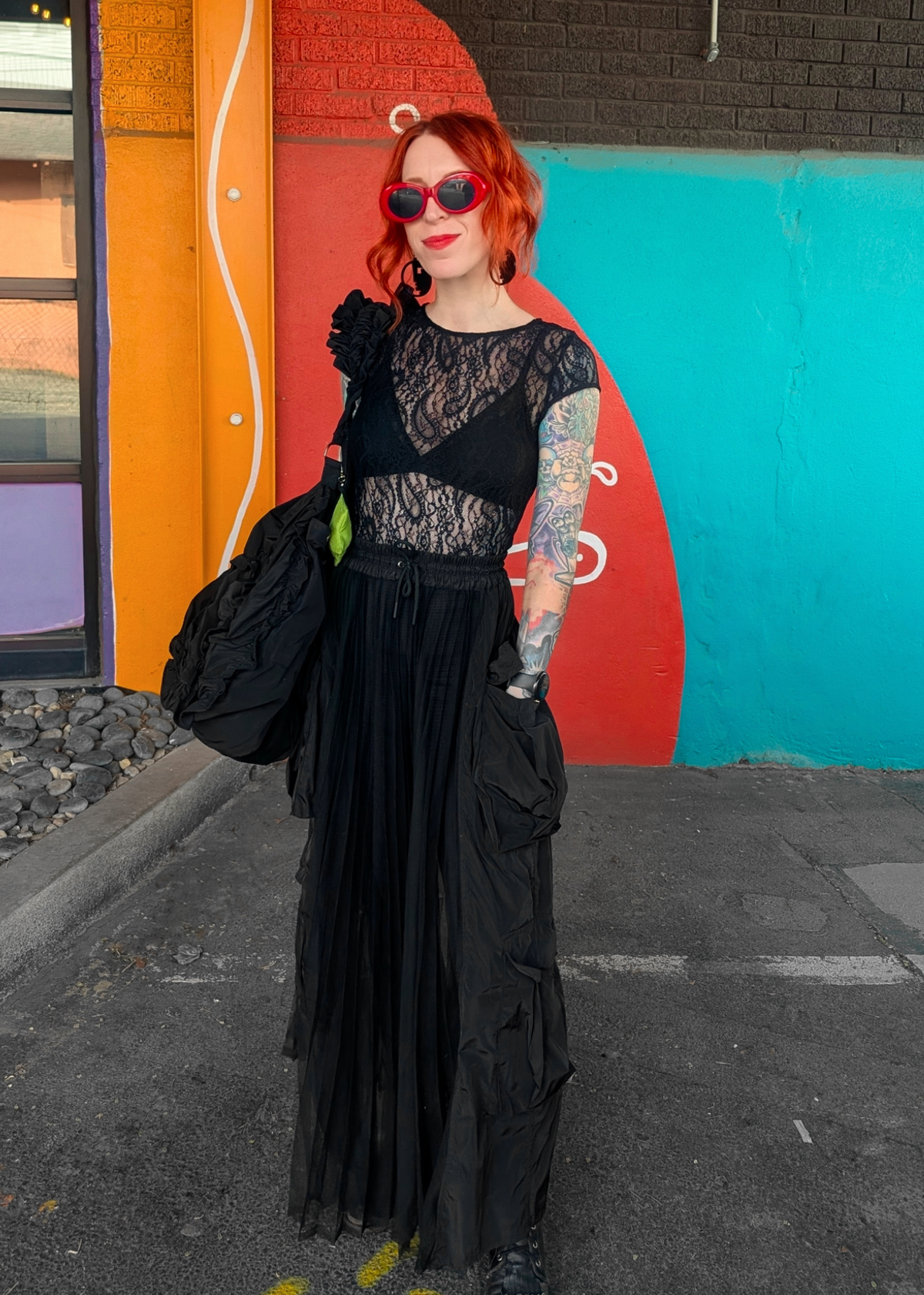 mesh long skirt dress When in Rome Pink Print Mesh Maxi Skirt - US 10