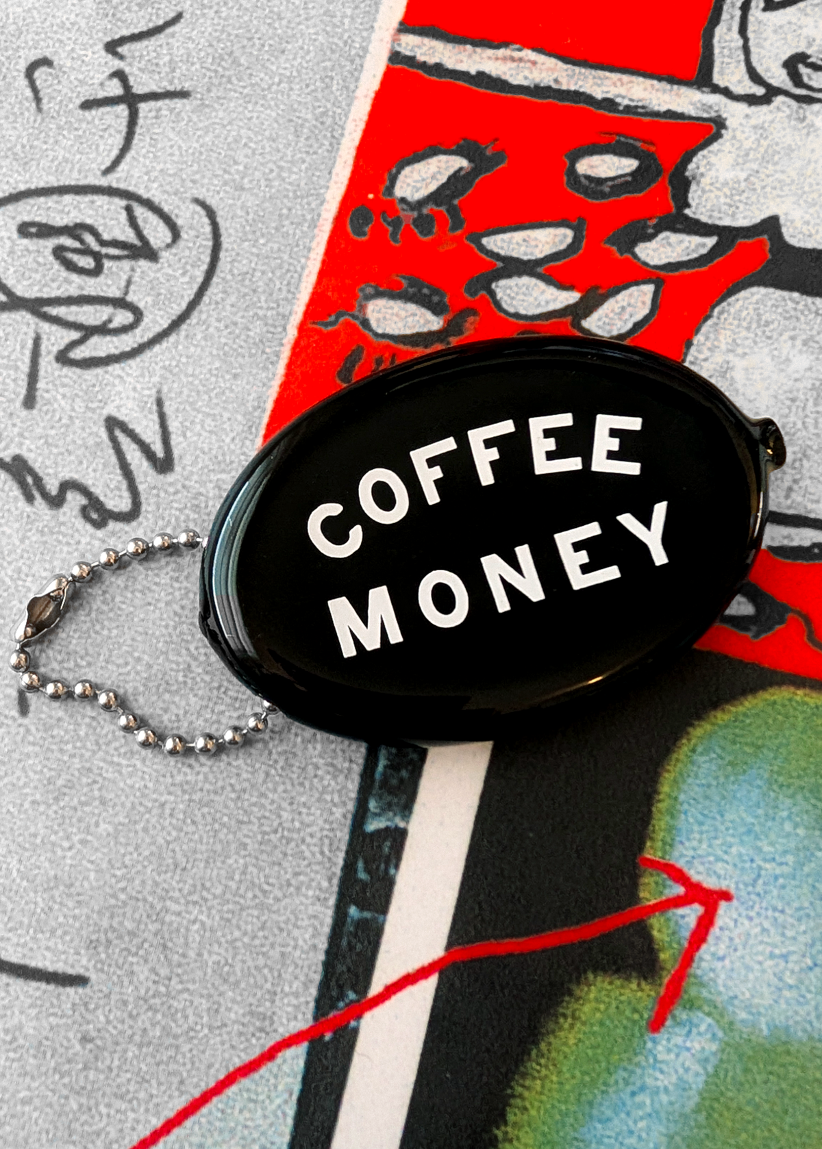 Coffee Money Coin Pouch Bag Charm