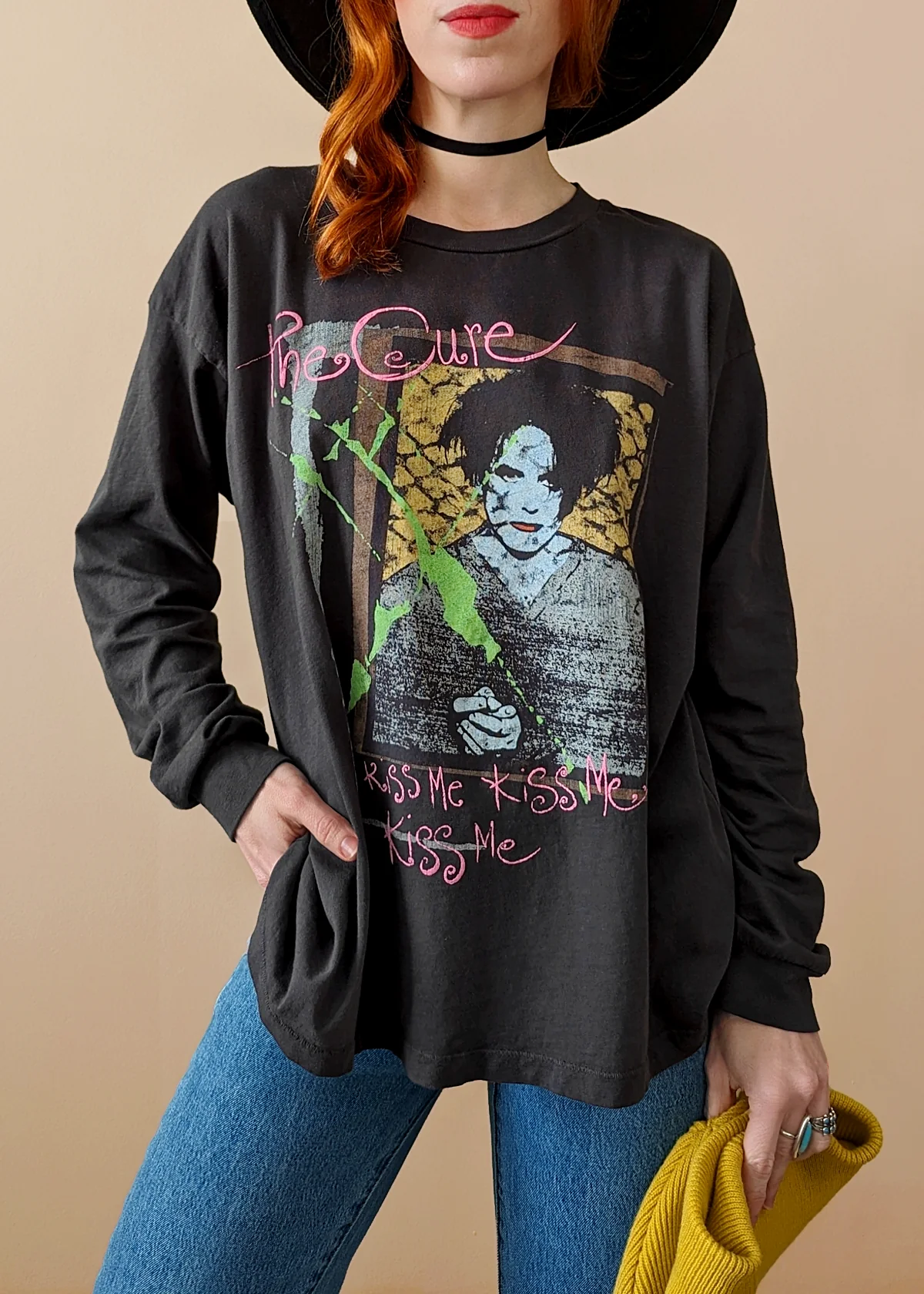 Daydreamer LA The Cure Kiss Me Long Sleeve Tee Made in USA Officially Licensed