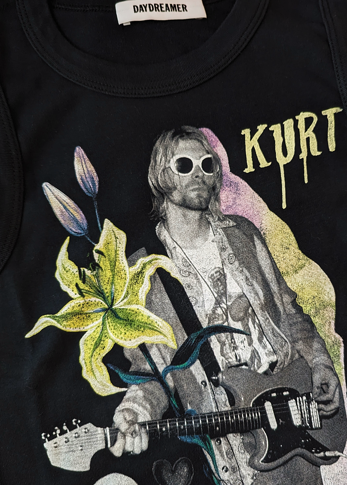 【SCENERITY】Cobain sleeve Kurt Cobain Nirvana Lily Shrunken Tank by Daydreamer LA