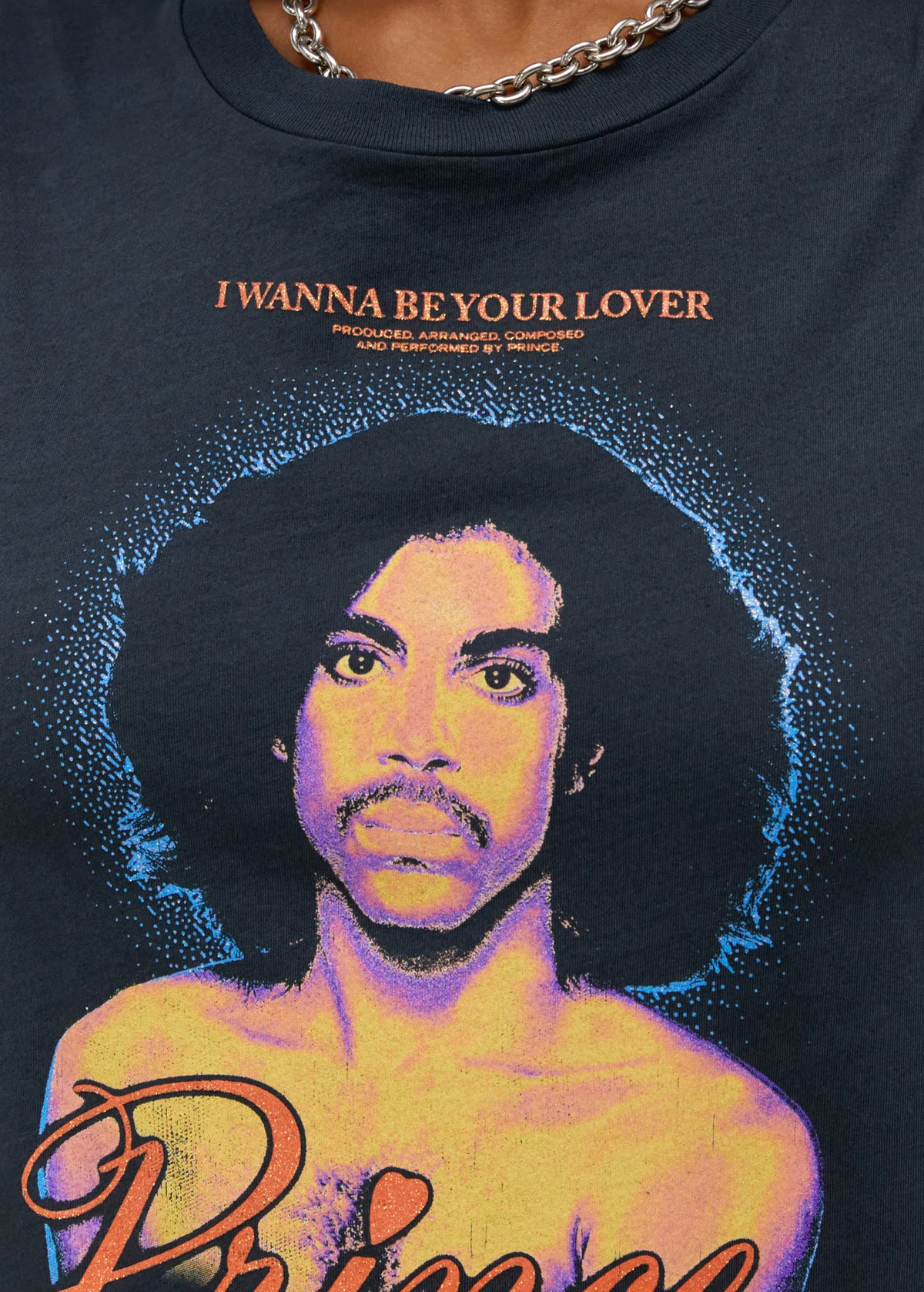 Prince I Wanna Be Your Lover Glitter Solo Tee