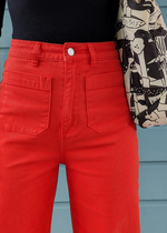Blood Orange Stretch Sailor Jean <br> <i> ankle length </i>