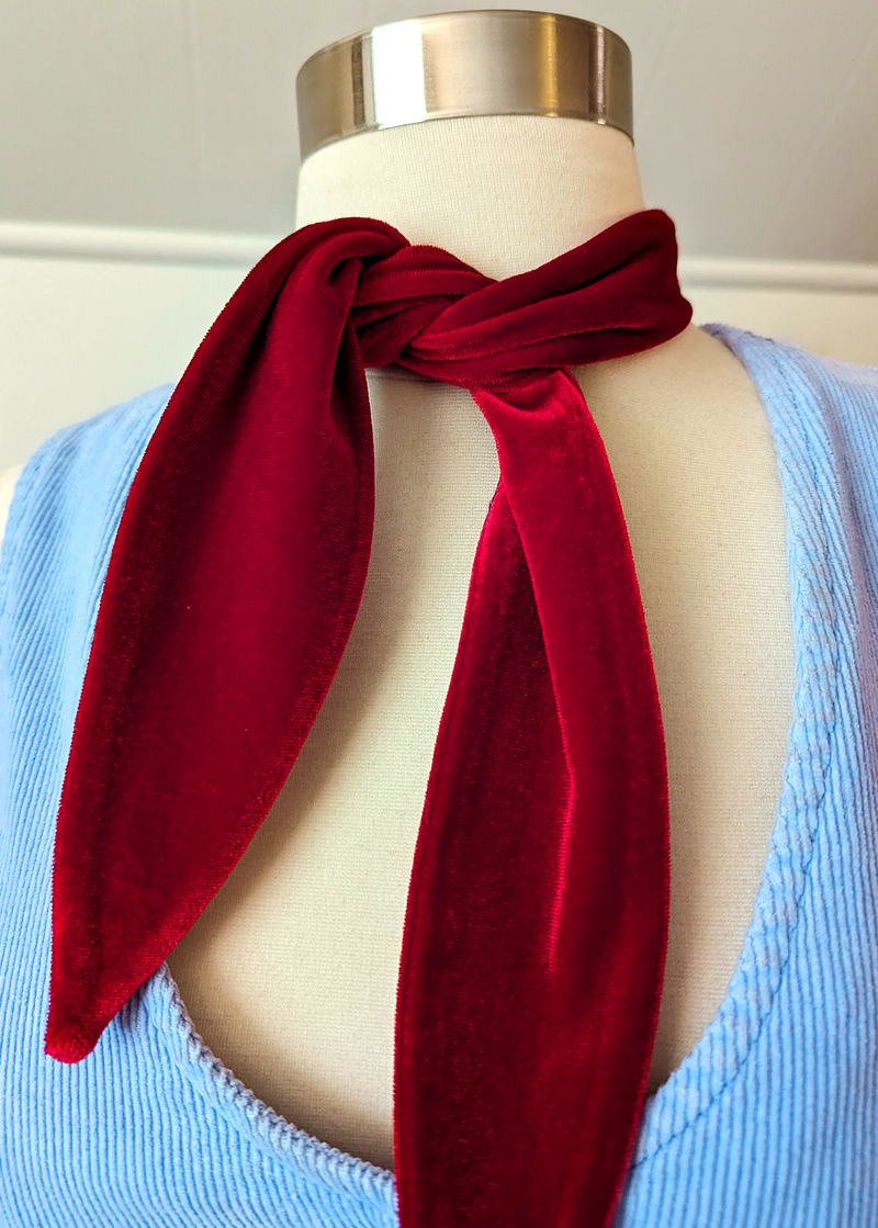 Scarlet Siren Velvet Scarf Tie