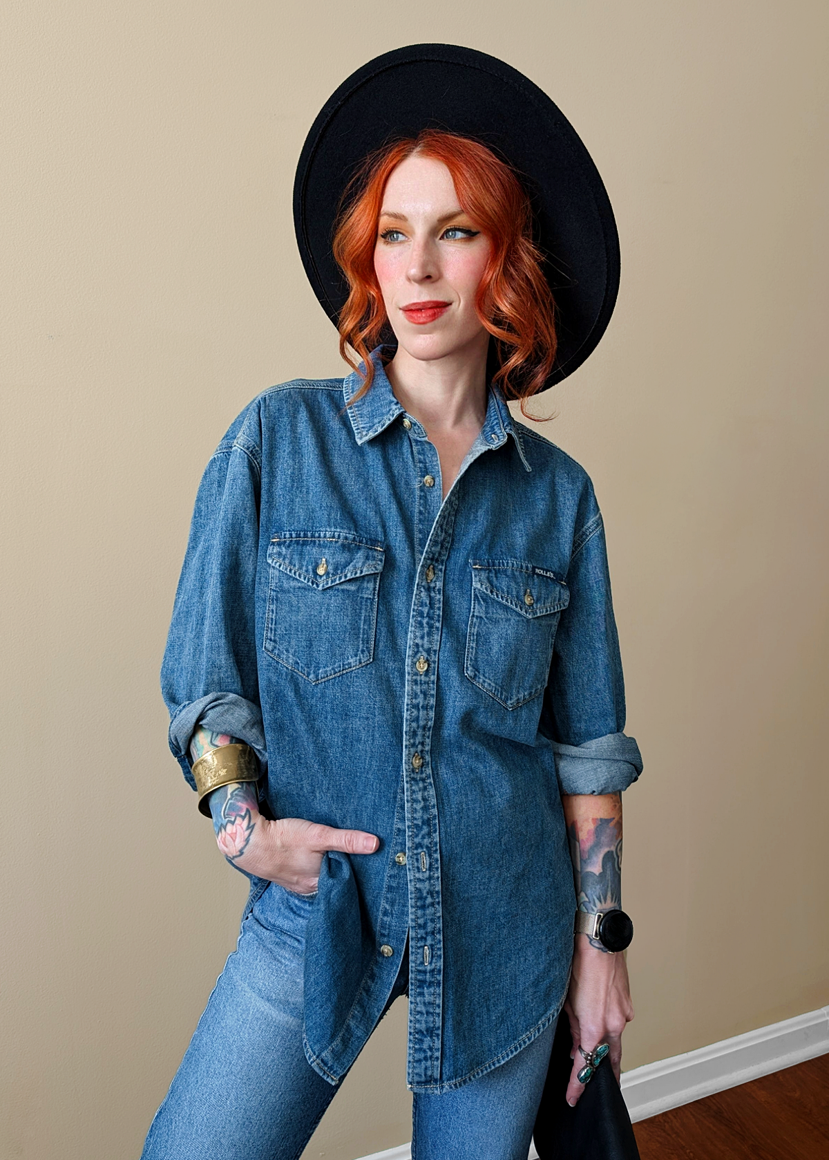 90s Inspired Worn Blue Oversized Denim Shirt By Rolla's – Black Salt 90s Inspired Worn Blue Oversized Denim Shirt By Rolla's – Black Salt