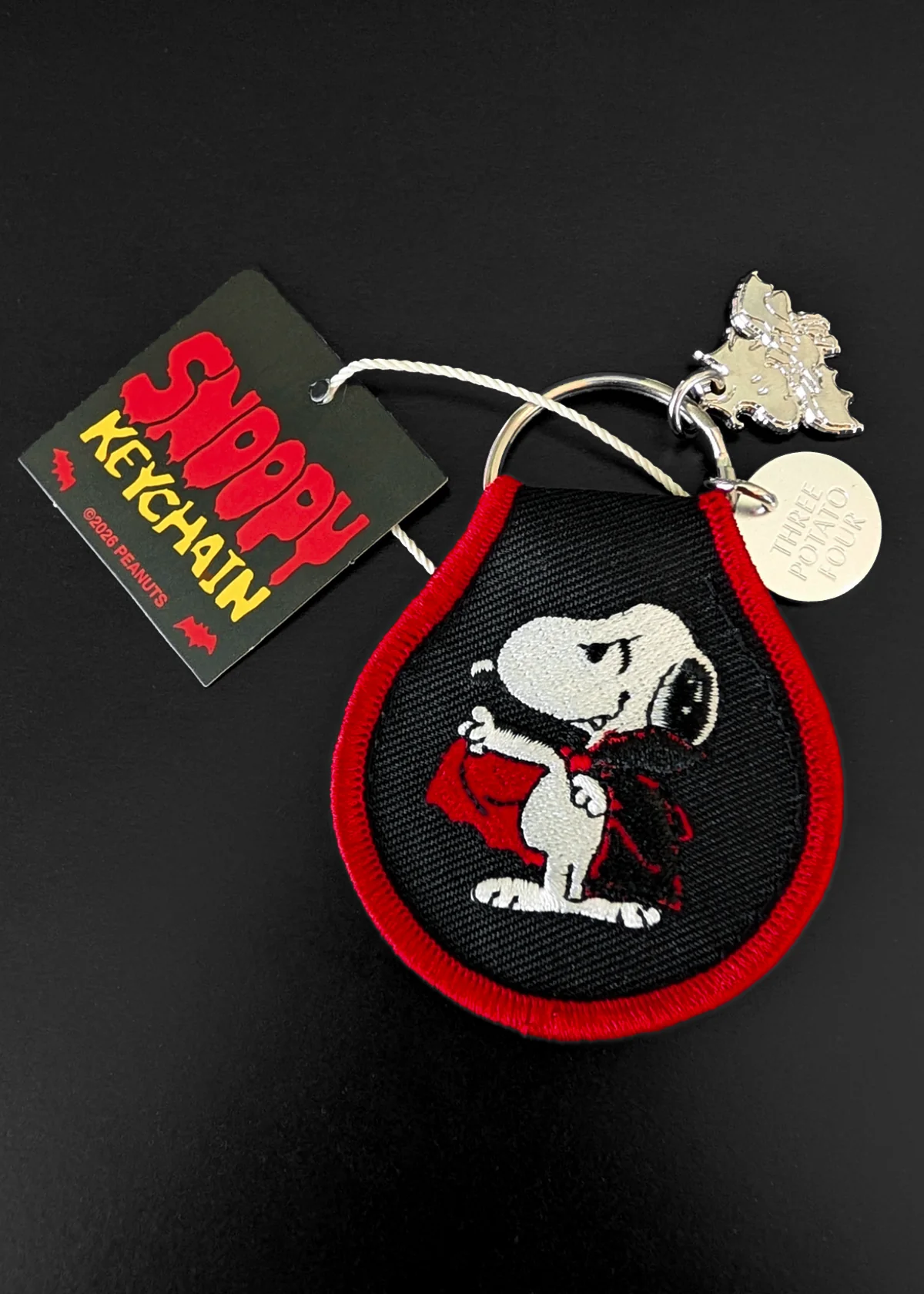 Snoopy Dracula Embroidered Patch Keychain