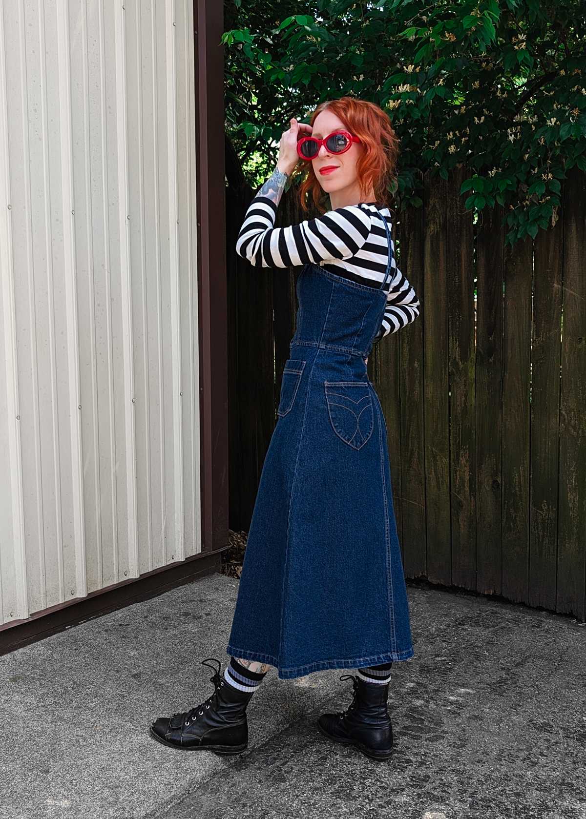 Classic Dark Indigo Denim Midi Length Sundress by Rolla's – Black Salt Classic Dark Indigo Denim Midi Length Sundress by Rolla's – Black Salt