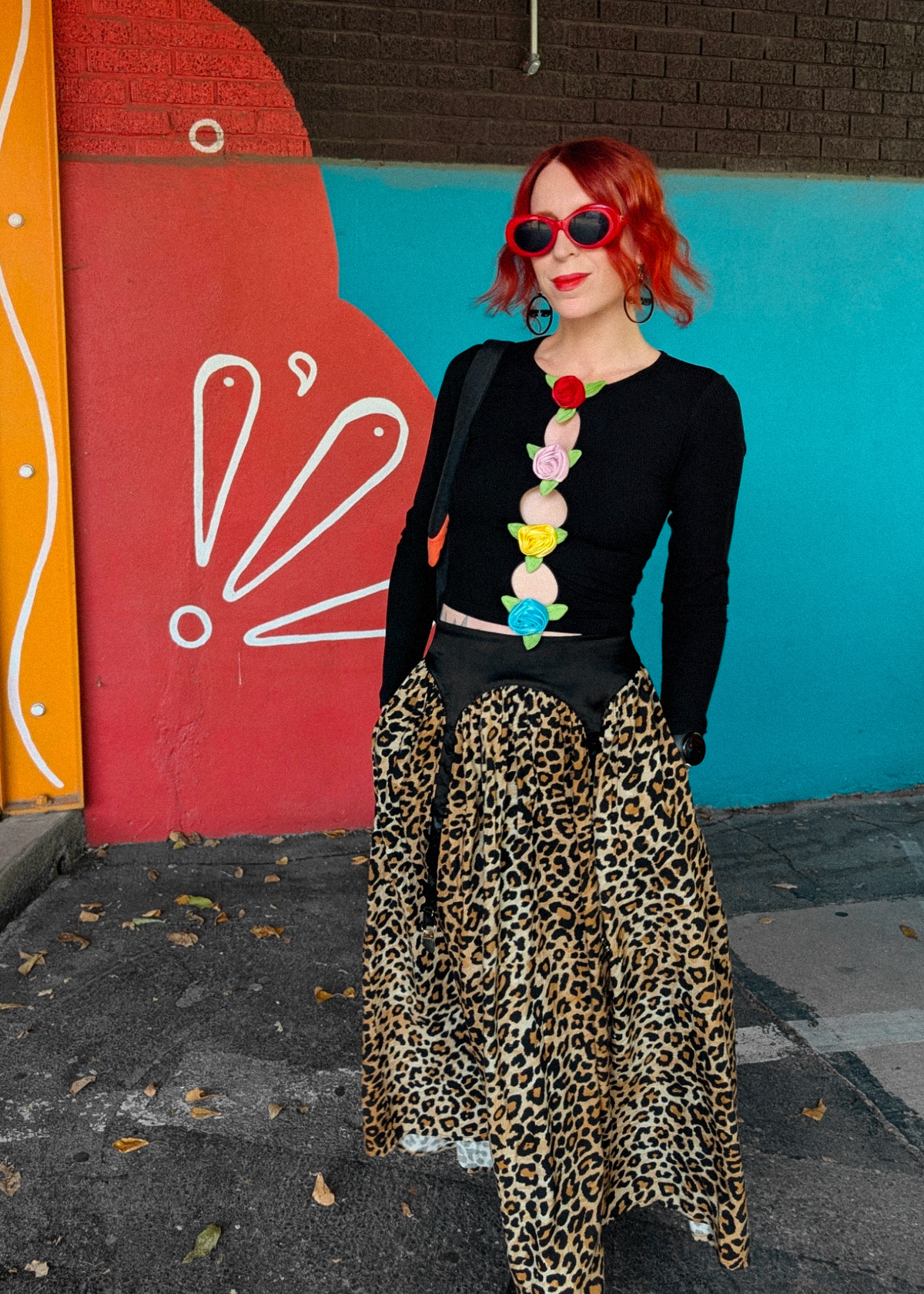 Cotton Linen Leopard Garter Skirt